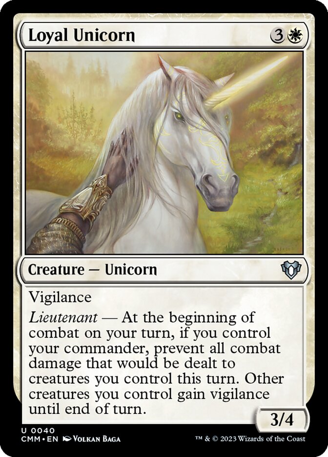 Loyal Unicorn - [Foil] Commander Masters (CMM)