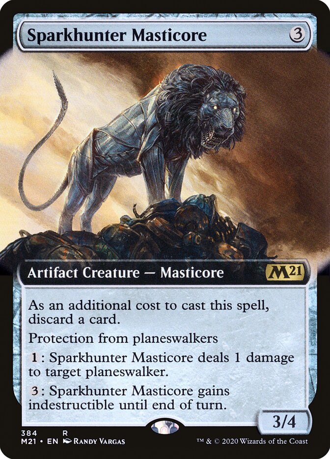 Sparkhunter Masticore - [Foil, Extended Art] Core Set 2021 (M21)