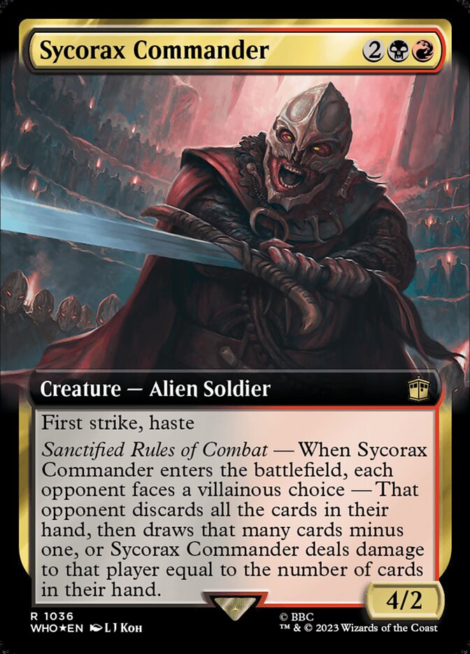 Sycorax Commander - [Surge Foil, Extended Art] Doctor Who (WHO)