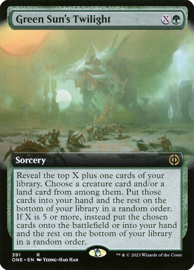 Green Sun's Twilight - [Foil, Extended Art] Phyrexia: All Will Be One (ONE)