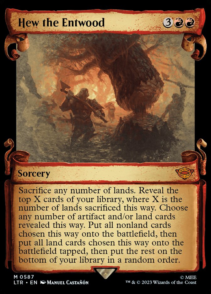 Hew the Entwood - [Foil, Showcase Scroll] The Lord of the Rings: Tales of Middle-earth (LTR)