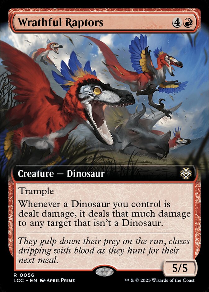Wrathful Raptors - [Foil, Extended Art] Lost Caverns of Ixalan Commander (LCC)