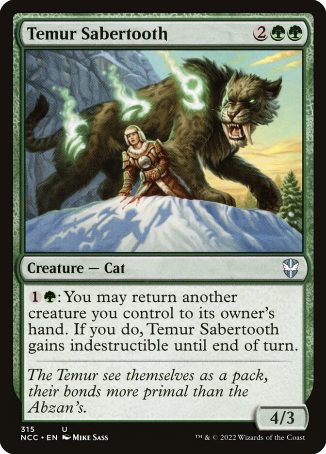Temur Sabertooth - [Foil] New Capenna Commander (NCC)