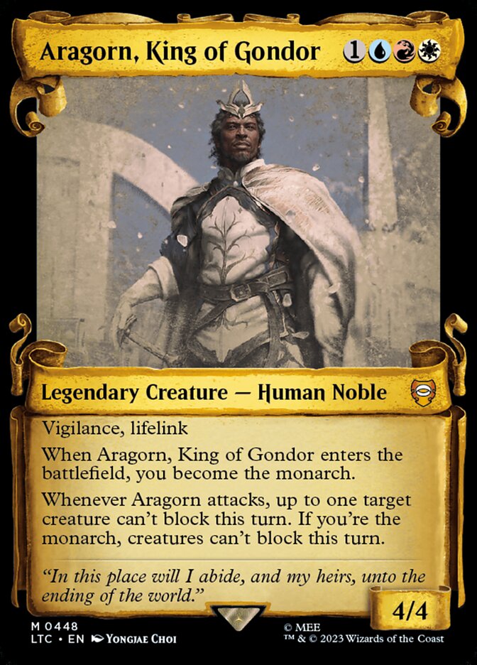 Aragorn, King of Gondor - [Foil, Showcase Scroll] Tales of Middle-earth Commander (LTC)