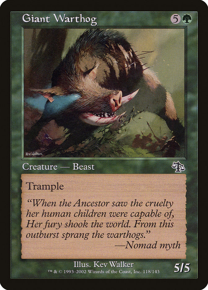 Giant Warthog - [Foil] Judgment (JUD)
