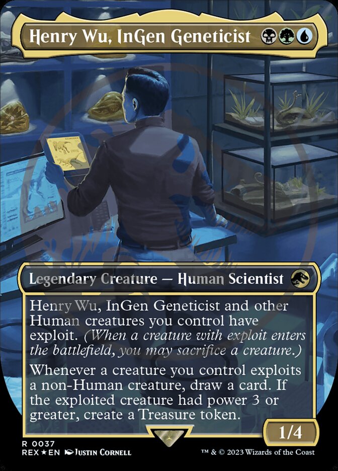 Henry Wu, InGen Geneticist - [Foil, Emblem] Jurassic World Collection (REX)