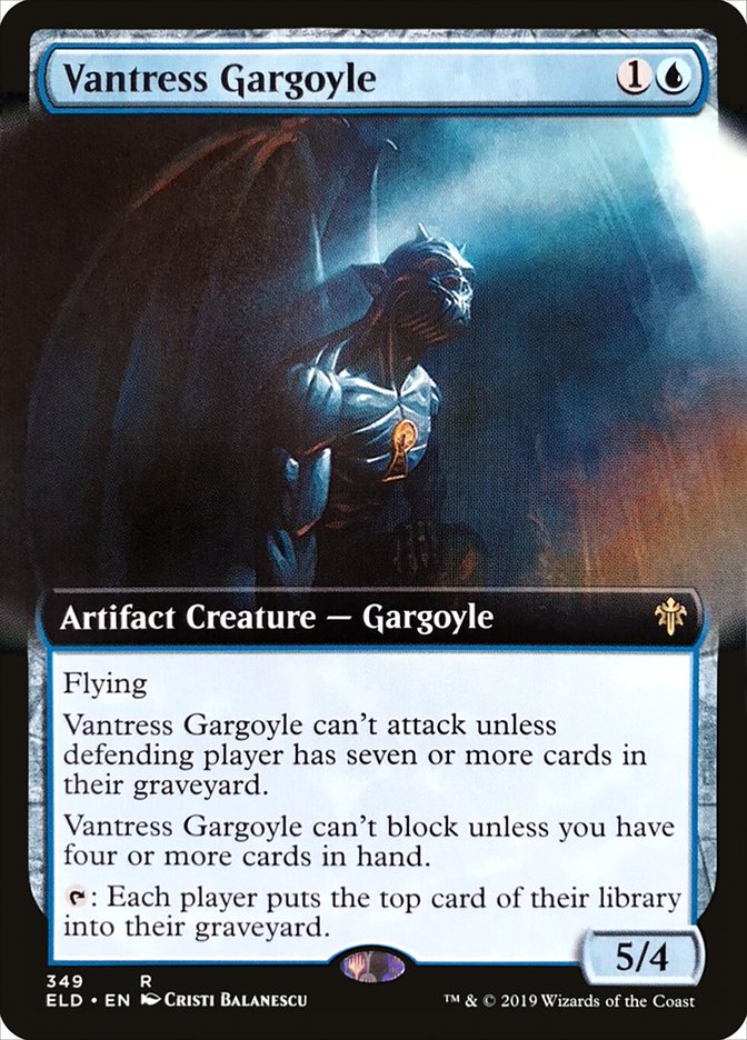 Vantress Gargoyle - [Foil, Extended Art] Throne of Eldraine (ELD)