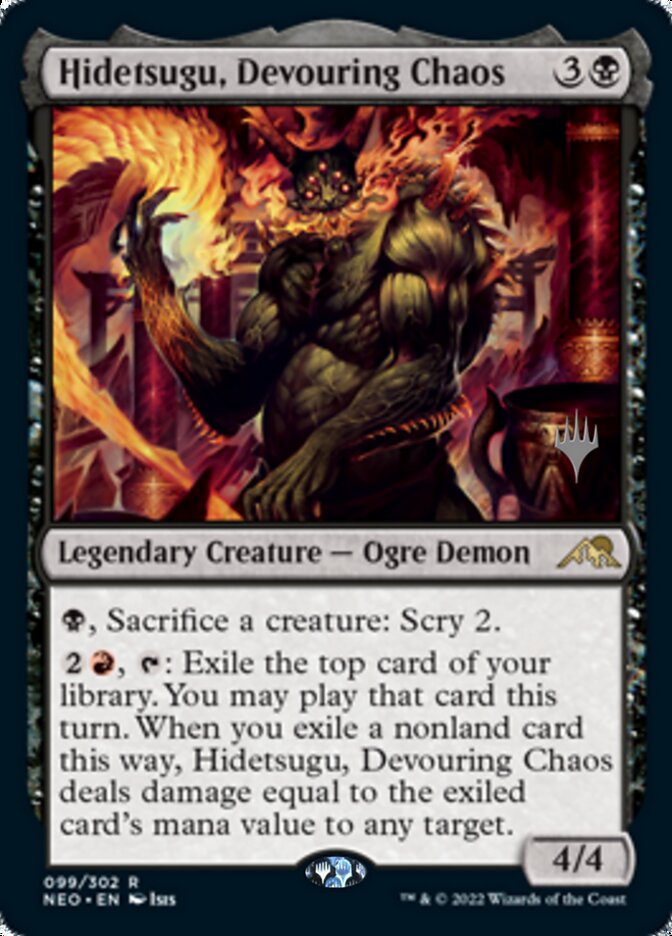 Hidetsugu, Devouring Chaos - [Promo] Kamigawa: Neon Dynasty Promos (PNEO)