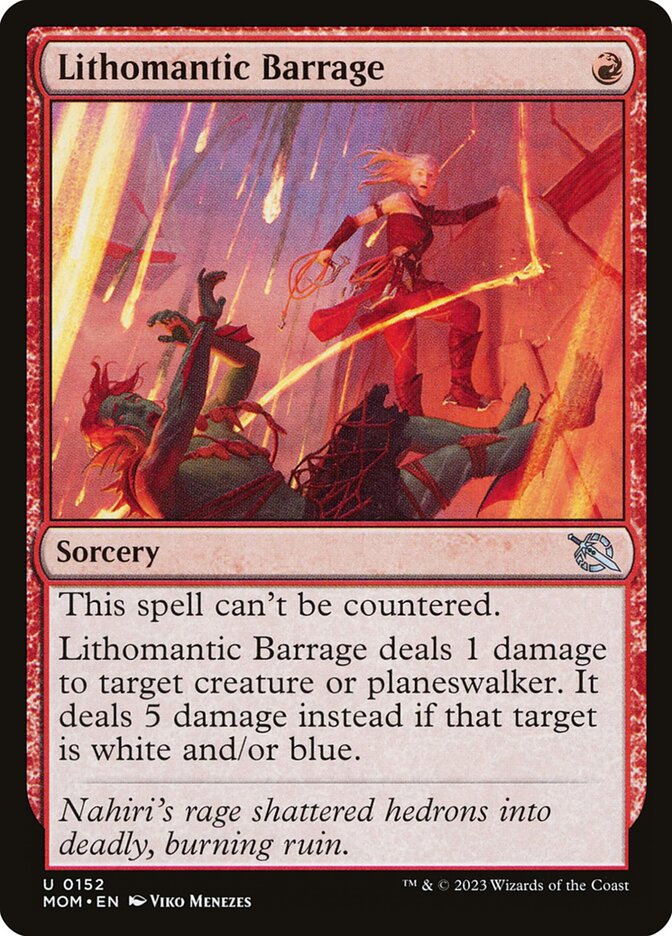 Lithomantic Barrage - [Foil] March of the Machine (MOM)