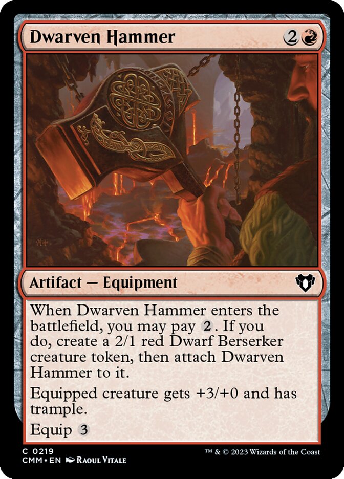 Dwarven Hammer - [Foil] Commander Masters (CMM)