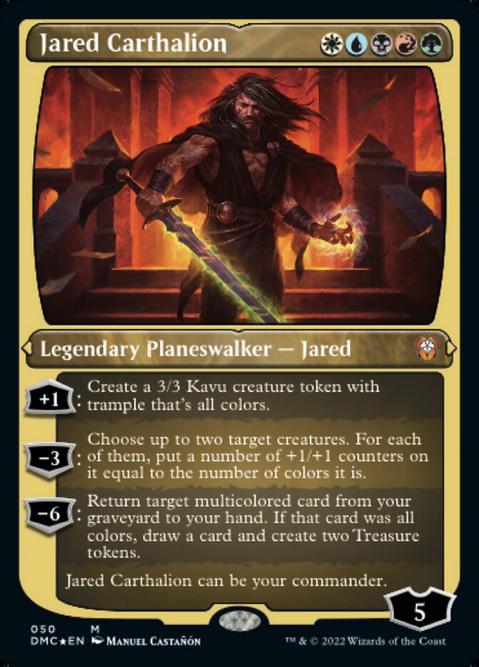 Jared Carthalion - [Etched Foil, Borderless] Dominaria United Commander (DMC)