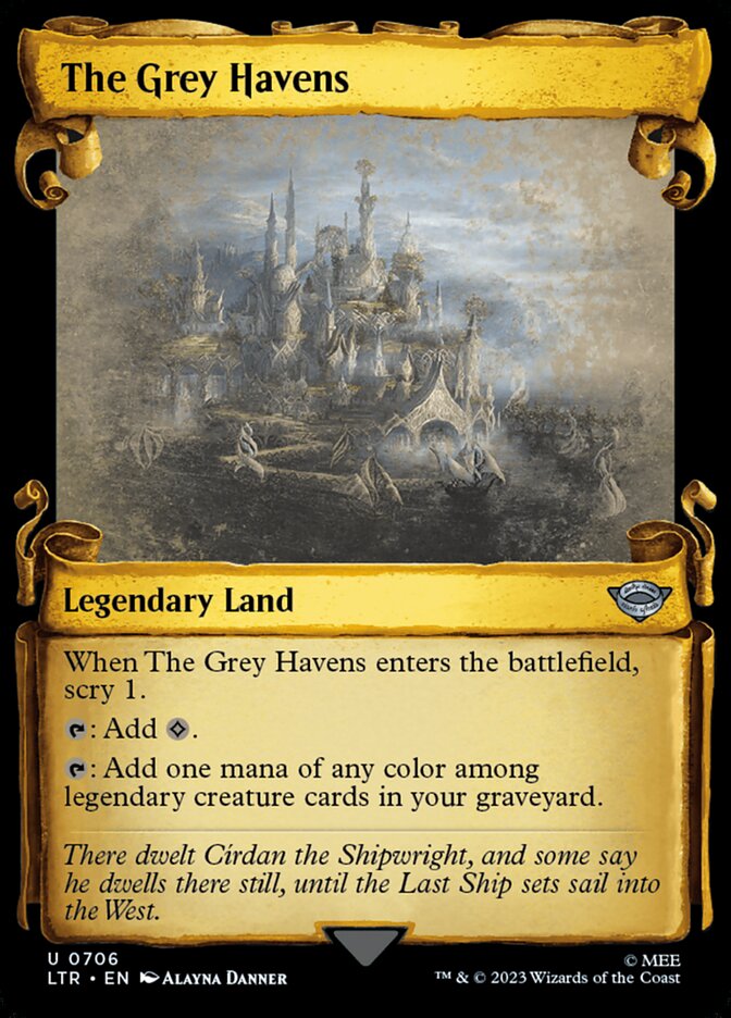 The Grey Havens - [Foil, Showcase Scroll] The Lord of the Rings: Tales of Middle-earth (LTR)