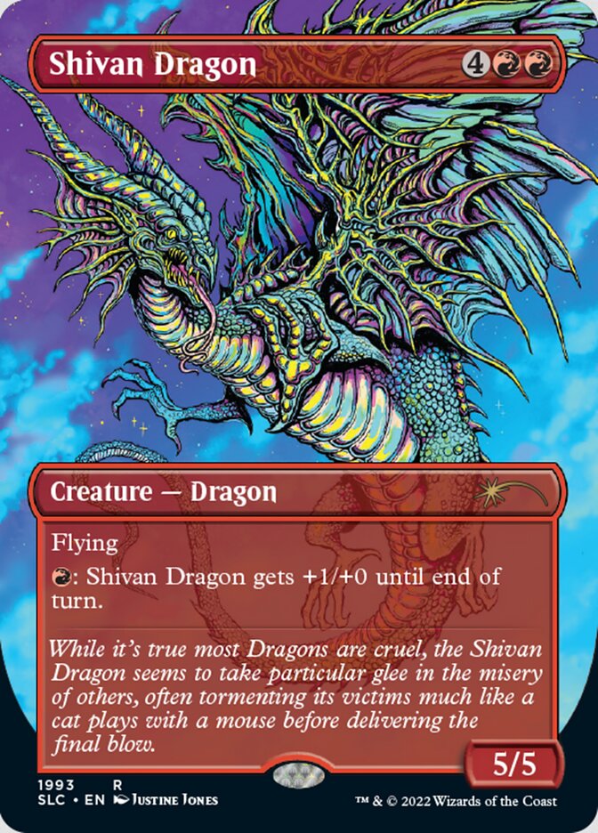 Shivan Dragon - [Foil, Borderless] Secret Lair 30th Anniversary Countdown Kit (SLC)