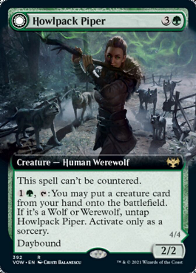 Howlpack Piper // Wildsong Howler - [Extended Art] Innistrad: Crimson Vow (VOW)