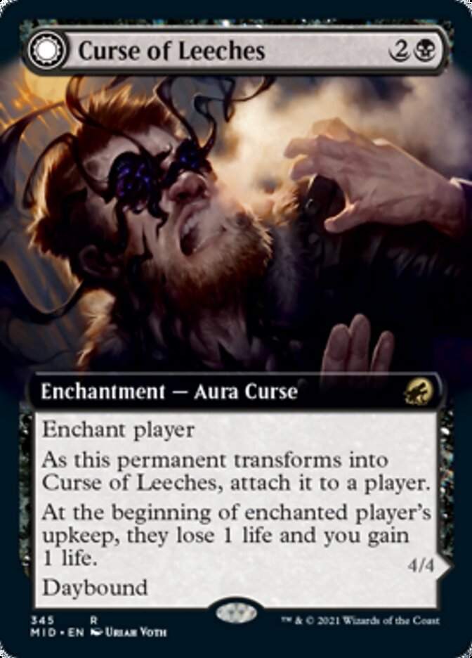 Curse of Leeches // Leeching Lurker - [Foil, Extended Art] Innistrad: Midnight Hunt (MID)