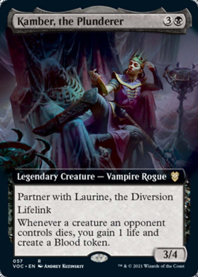 Kamber, the Plunderer - [Foil, Extended Art] Crimson Vow Commander (VOC)
