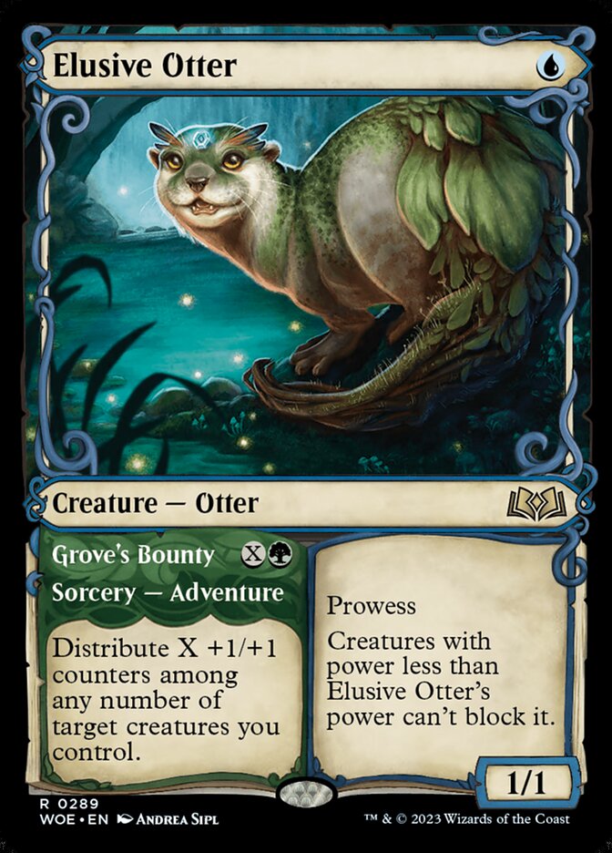 Elusive Otter // Grove's Bounty - [Showcase] Wilds of Eldraine (WOE)