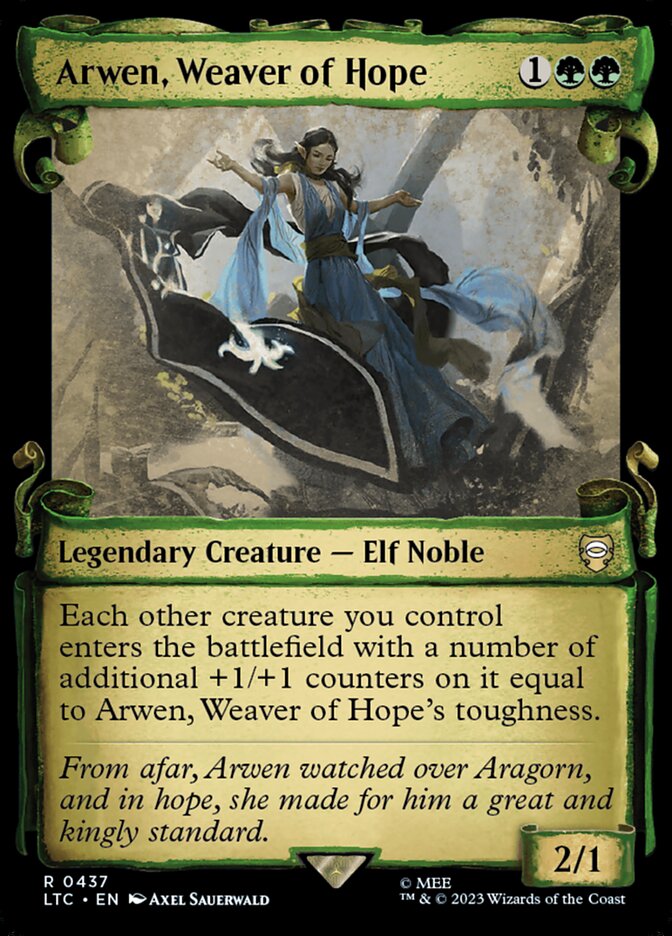 Arwen, Weaver of Hope - [Foil, Showcase Scroll] Tales of Middle-earth Commander (LTC)