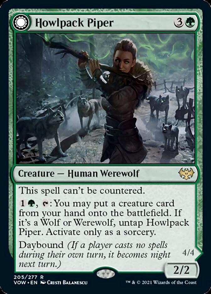 Howlpack Piper // Wildsong Howler - [Foil] Innistrad: Crimson Vow (VOW)