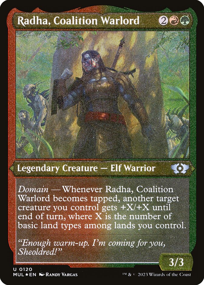 Radha, Coalition Warlord - [Etched Foil] Multiverse Legends (MUL)