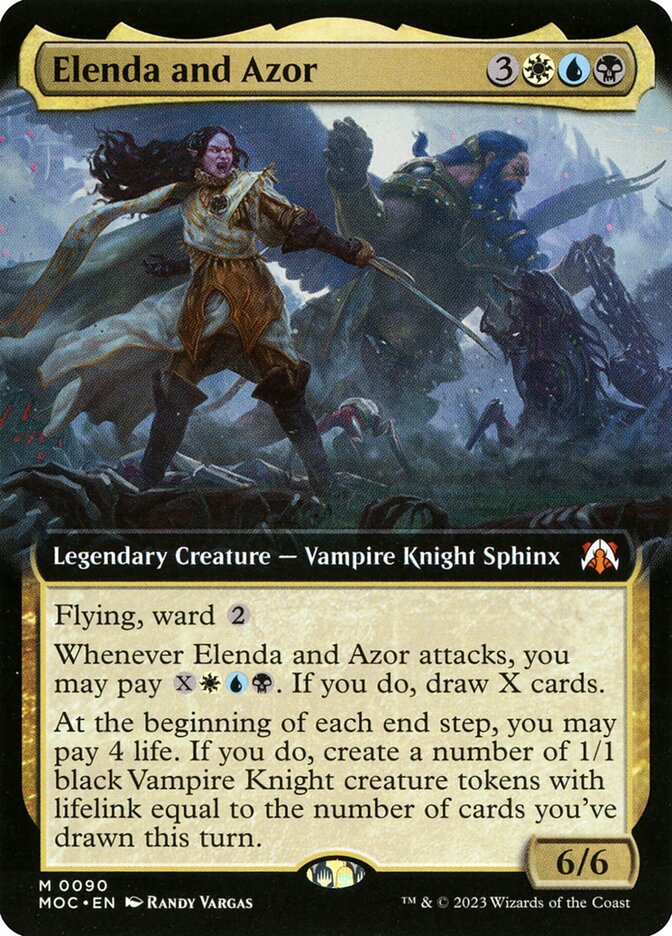 Elenda and Azor - [Extended Art] March of the Machine Commander (MOC)