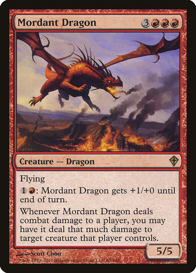 Mordant Dragon - [Foil] Worldwake (WWK)