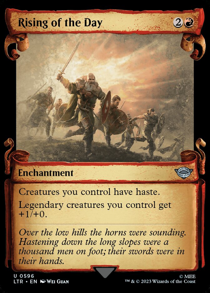 Rising of the Day - [Foil, Showcase Scroll] The Lord of the Rings: Tales of Middle-earth (LTR)