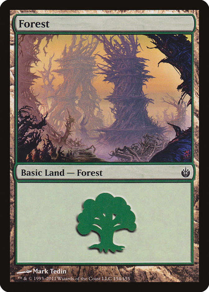Forest (154) - [Foil] Mirrodin Besieged (MBS)