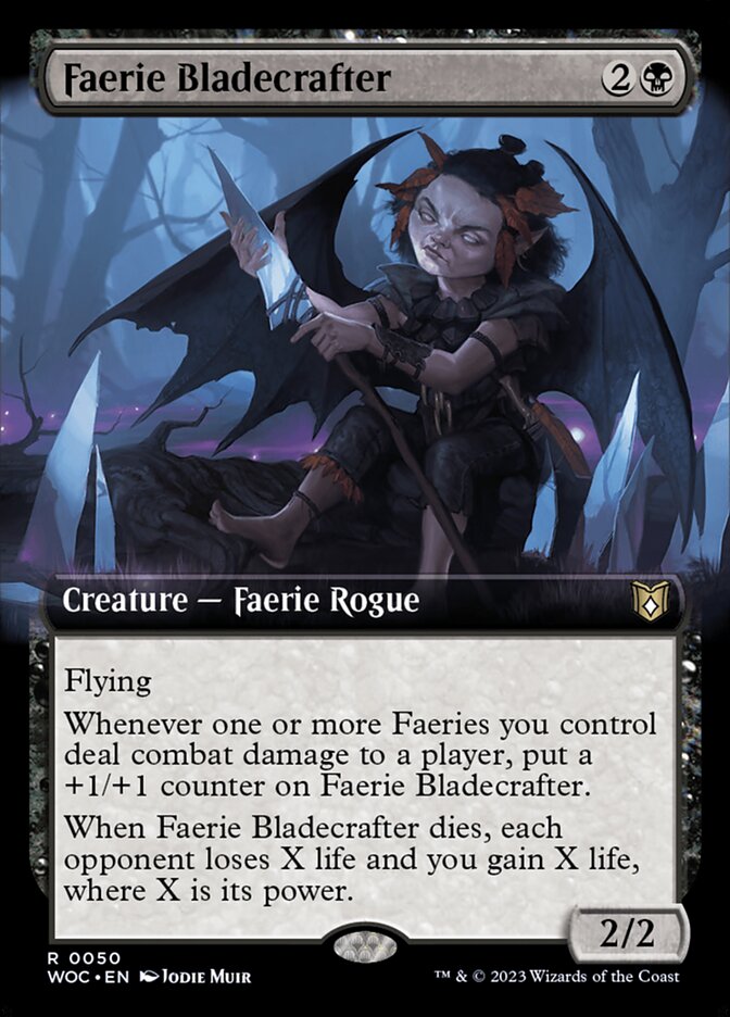 Faerie Bladecrafter - [Extended Art] Wilds of Eldraine Commander (WOC)