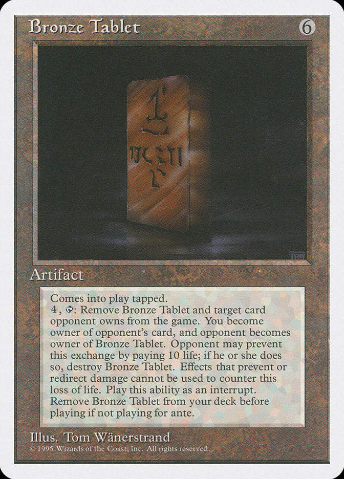 Bronze Tablet - Fourth Edition (4ED)