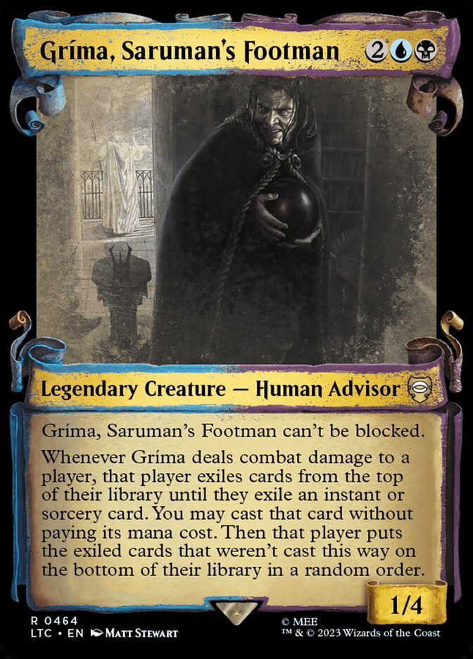 Gríma, Saruman's Footman - [Foil, Showcase Scroll] Tales of Middle-earth Commander (LTC)