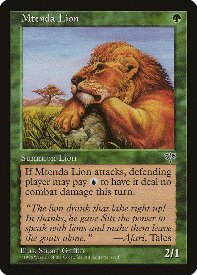Mtenda Lion - Mirage (MIR)