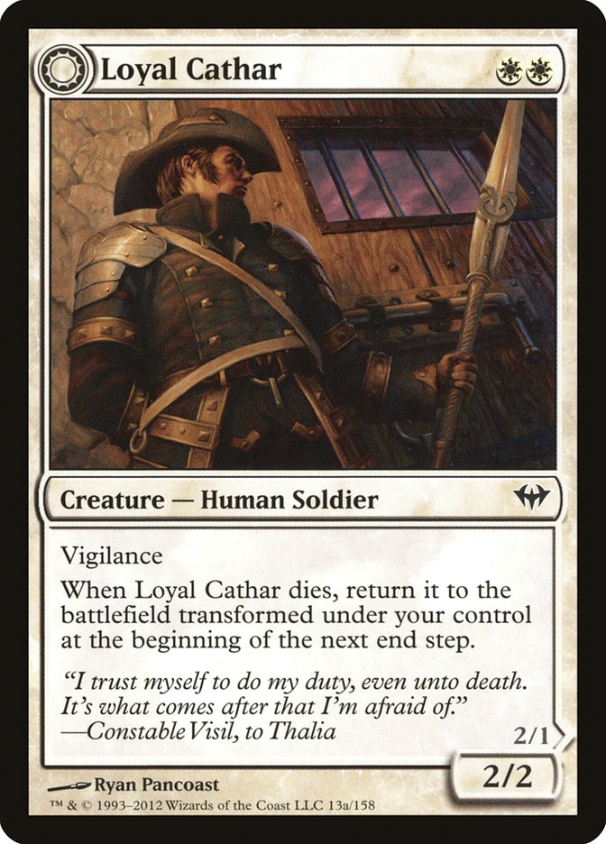 Loyal Cathar // Unhallowed Cathar - [Foil] Dark Ascension (DKA)