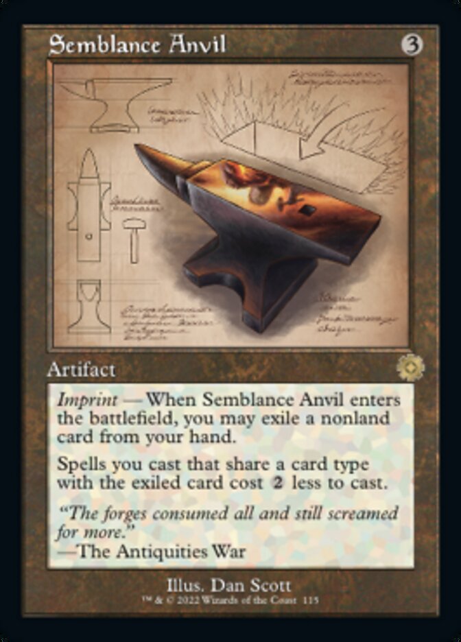Semblance Anvil - [Foil, Schematic] The Brothers' War Retro Artifacts (BRR)