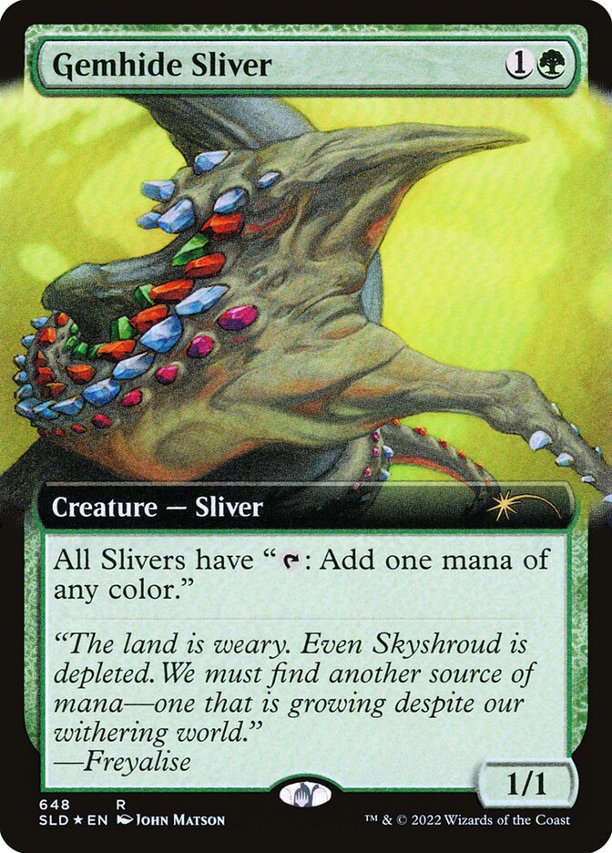 Gemhide Sliver (648) - [Foil, Extended Art] Secret Lair Drop (SLD)