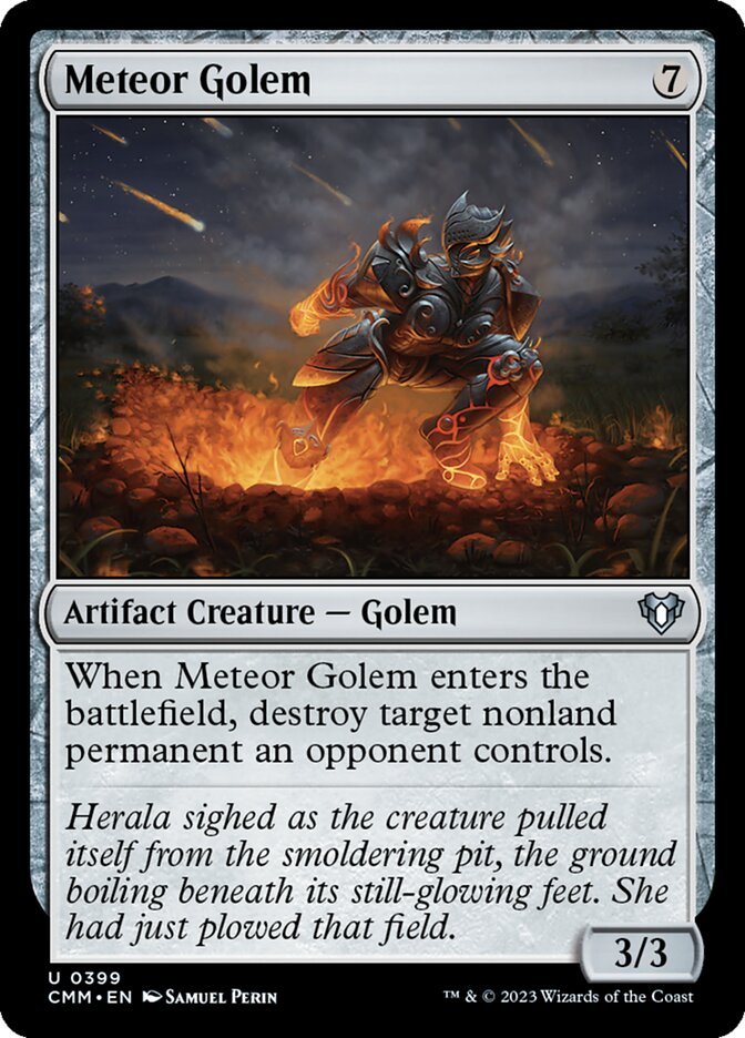 Meteor Golem - [Foil] Commander Masters (CMM)