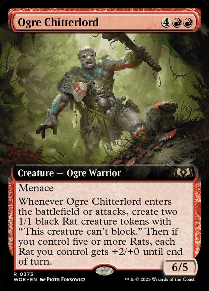 Ogre Chitterlord - [Extended Art] Wilds of Eldraine (WOE)