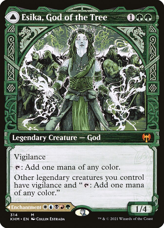 Esika, God of the Tree // The Prismatic Bridge - [Foil, Showcase] Kaldheim (KHM)