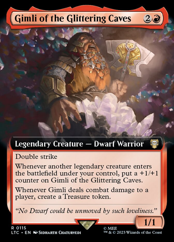 Gimli of the Glittering Caves - [Extended Art] Tales of Middle-earth Commander (LTC)