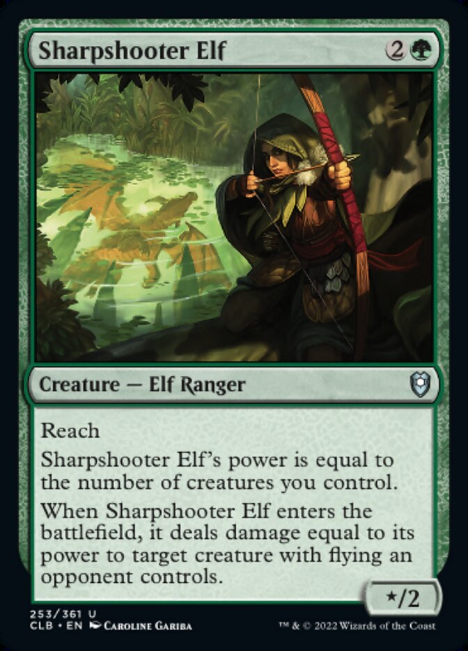 Sharpshooter Elf - [Foil] Commander Legends: Battle for Baldur's Gate (CLB)