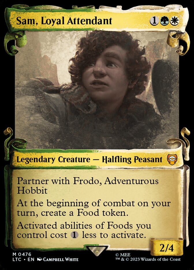 Sam, Loyal Attendant - [Foil, Showcase Scroll] Tales of Middle-earth Commander (LTC)