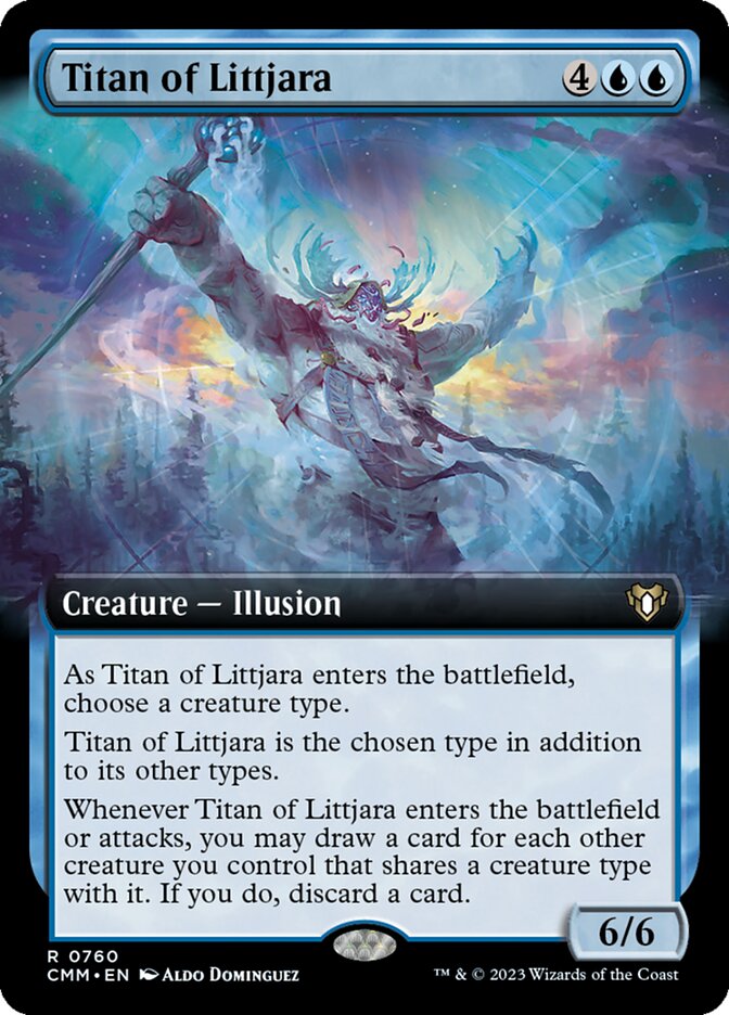 Titan of Littjara - [Foil, Extended Art] Commander Masters (CMM)