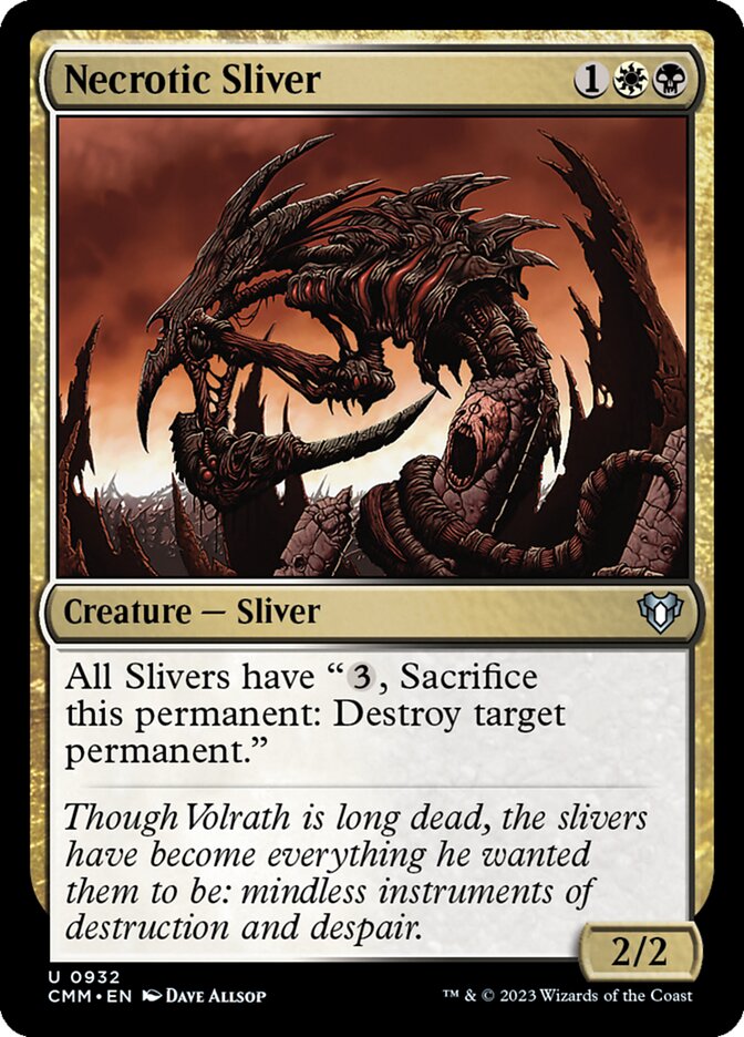 Necrotic Sliver - [Foil] Commander Masters (CMM)