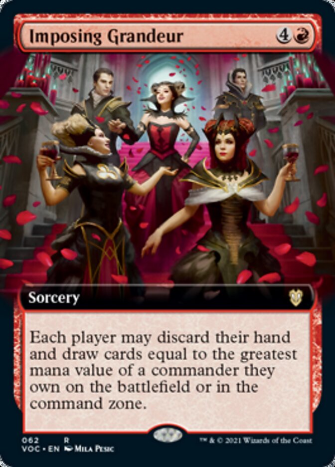 Imposing Grandeur - [Foil, Extended Art] Crimson Vow Commander (VOC)