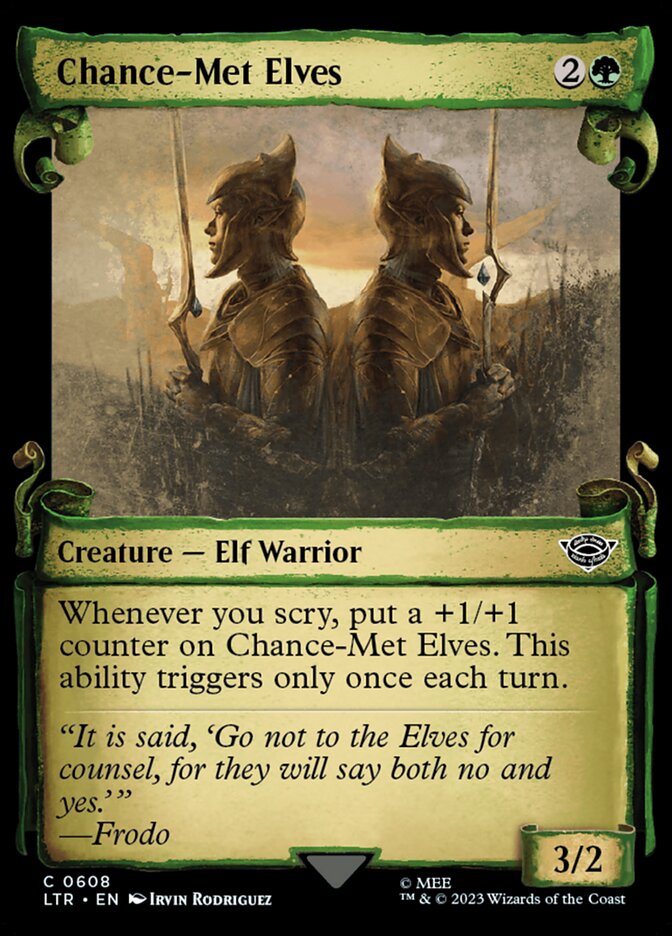 Chance-Met Elves - [Foil, Showcase Scroll] The Lord of the Rings: Tales of Middle-earth (LTR)