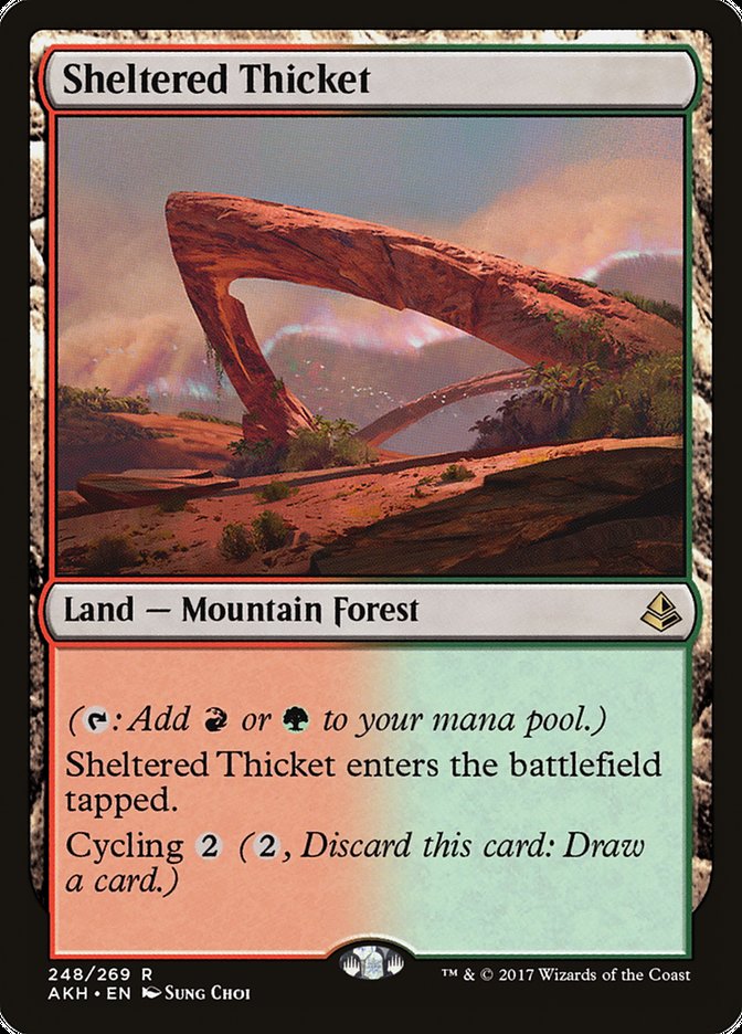 Sheltered Thicket - Amonkhet (AKH)
