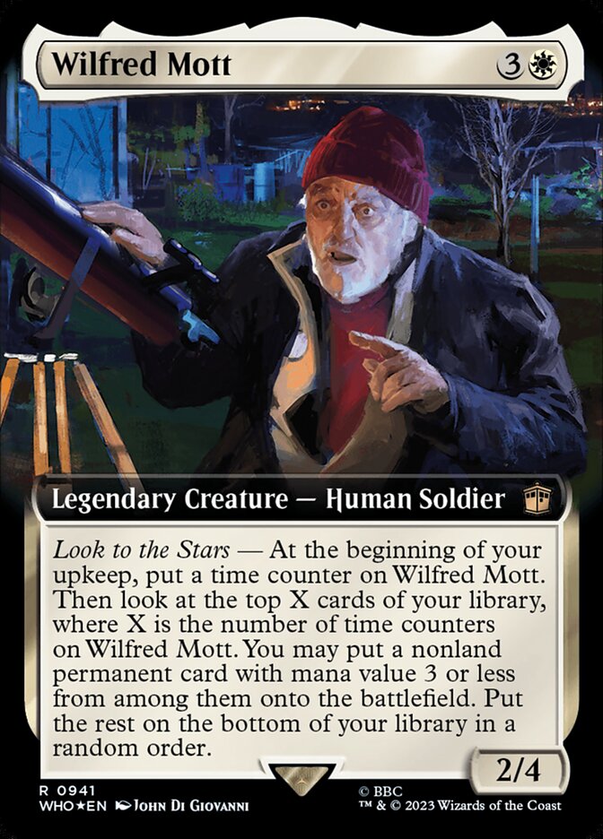 Wilfred Mott - [Surge Foil, Extended Art] Doctor Who (WHO)