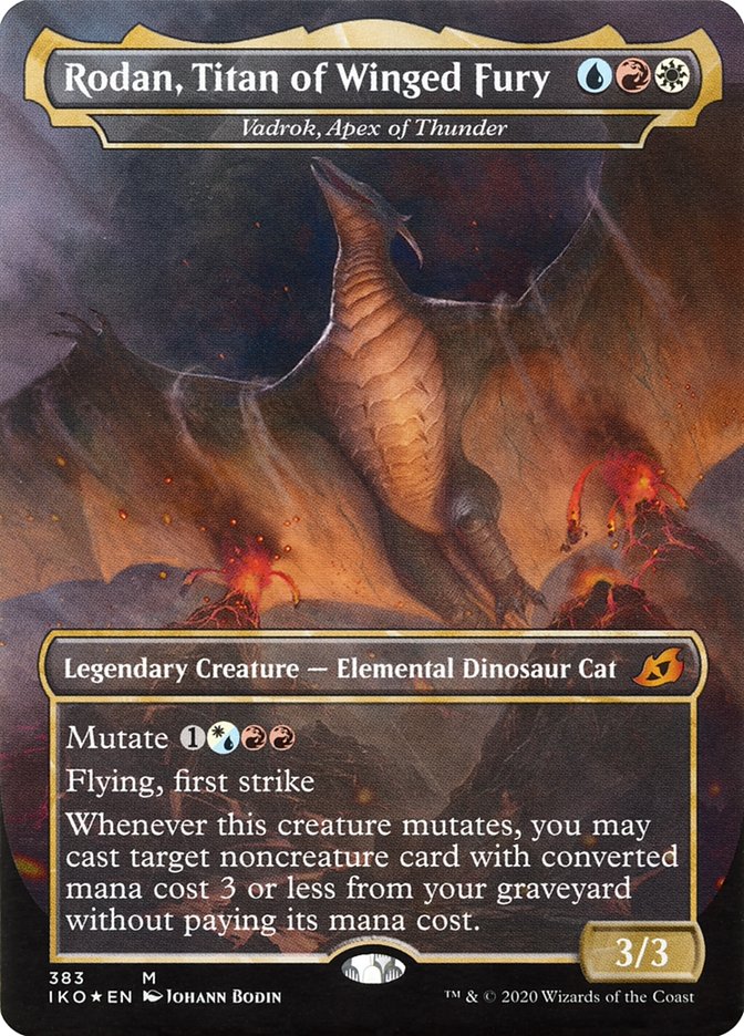 Vadrok, Apex of Thunder // Rodan, Titan of Winged Fury - [Borderless] Ikoria: Lair of Behemoths (IKO)