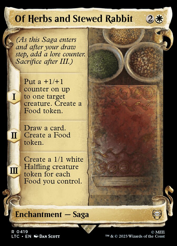 Of Herbs and Stewed Rabbit - [Foil, Showcase Scroll] Tales of Middle-earth Commander (LTC)