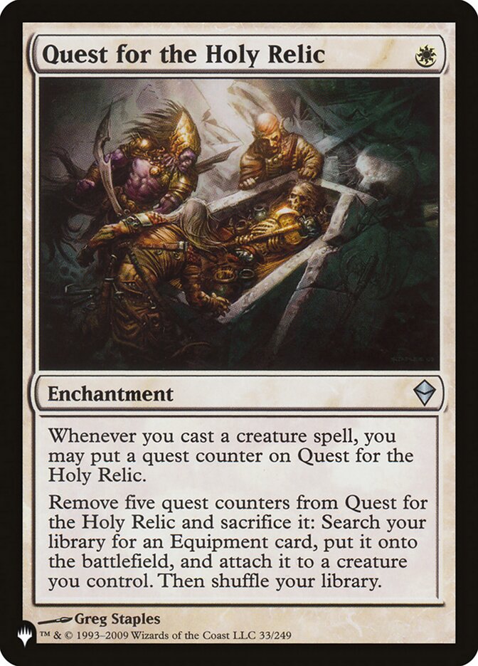 Quest for the Holy Relic - The List (PLIST)